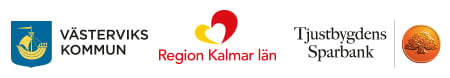 Västerviks kommuns- och region Kalmar läns logotyper