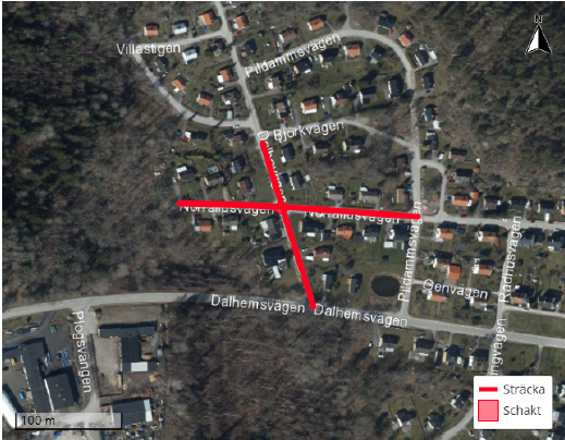 Dalbovägen och Norralidsvägen avstängd för trafik.