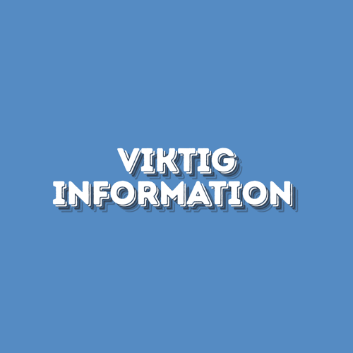 Viktig information med blå bakgrund.