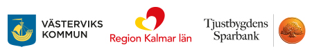 Västerviks kommuns- och region Kalmar läns logotyper