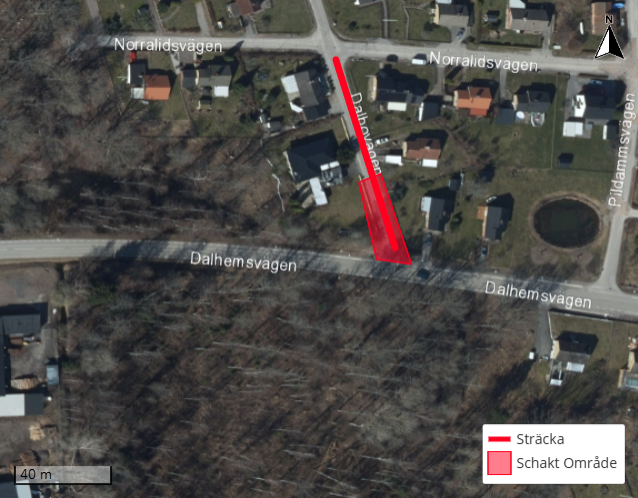 Dalbovägen Överum avstängning