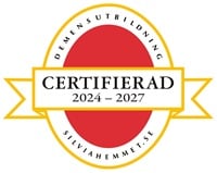 Logotyp för silviahemscertifiering med texten Certifierad 2024-2027.
