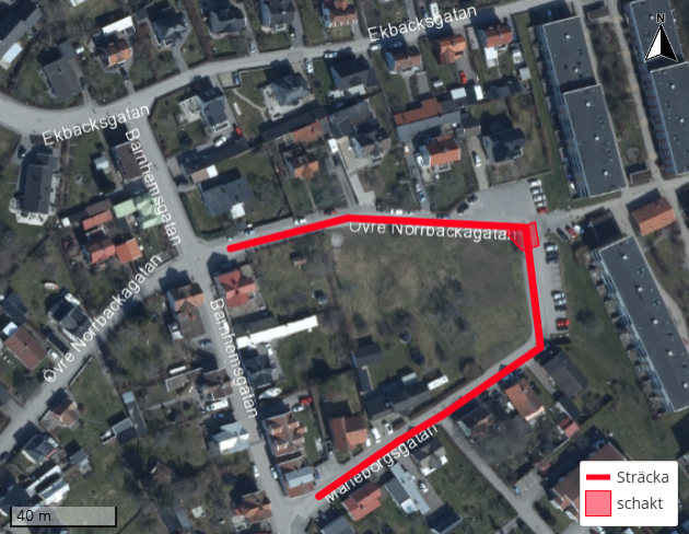 Störningar för genomfart och parkering på Övre Norrbackagatan i Västervik