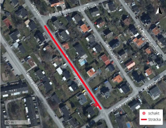 Tallgatan i Västervik avstängd