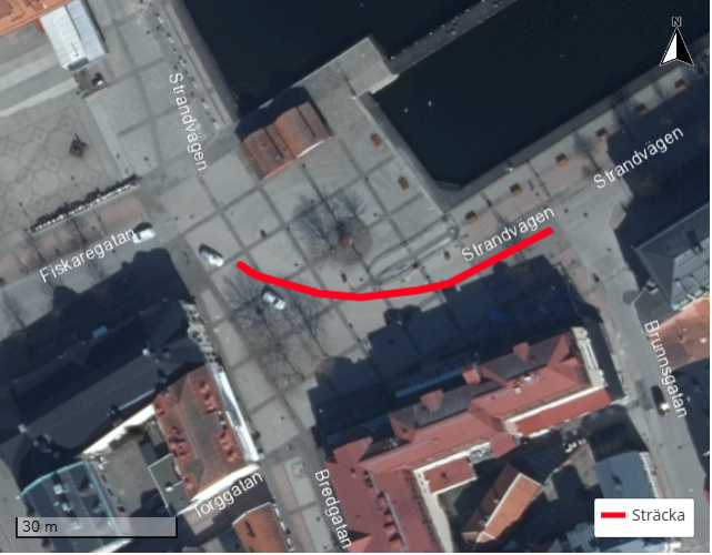 Fiskaretorget avstängt för genomfart