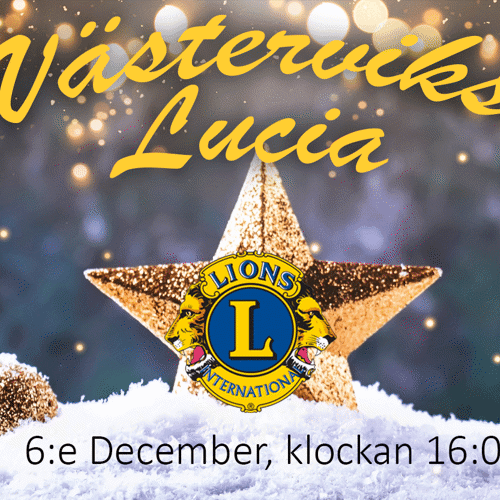 En stjärna som är nedstucken i snön mot en vinternatts bakgrund visar Lions logo.