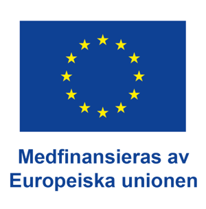 EU-flaggan med texten "Medfinansieras av Europeriska unionen".