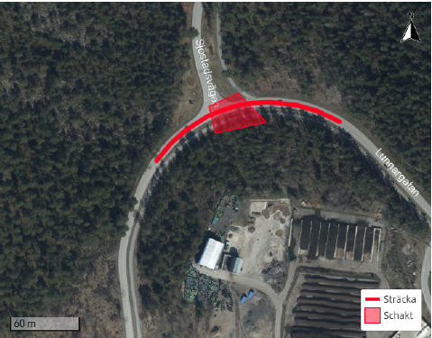 Målserumsvägen och Lunnargatan i Västervik