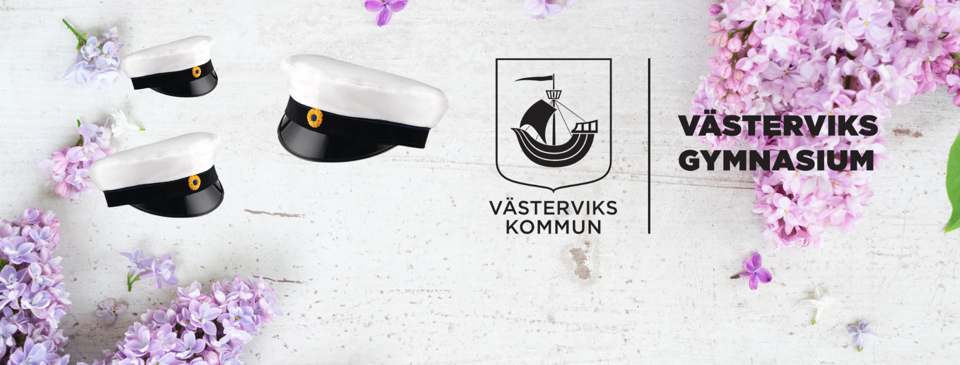 Studentmössor, grattis och prästkragar.