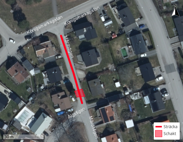 En del av Mårdstigen i Västervik stängs av för genomfart