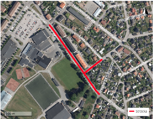 Idrottsgatan och Repslagaregatan i Västervik.