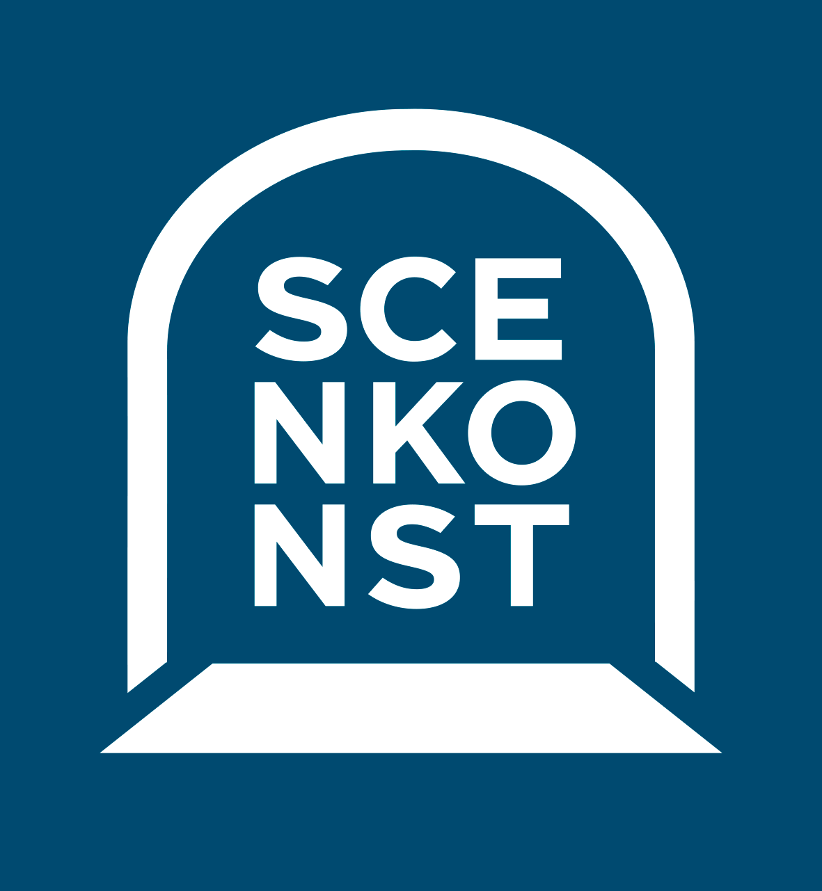 Textern scenkonst på en blå bakgrund