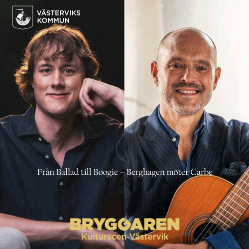 Mattias Berghagen syns till höger i bild och pianisten Carbe syns till vänster 