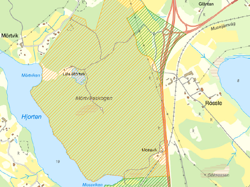 Karta över Rödsle och Mörtvik