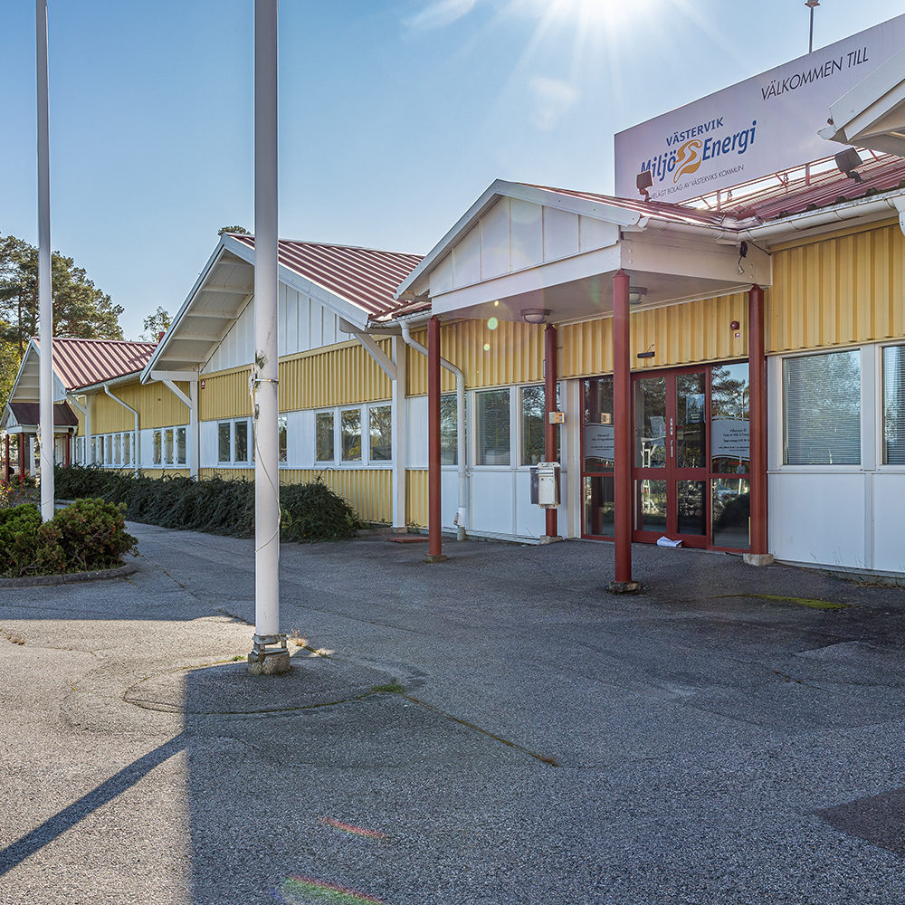 bild på entrén till Västervik Miljö & Energi AB:s kontor