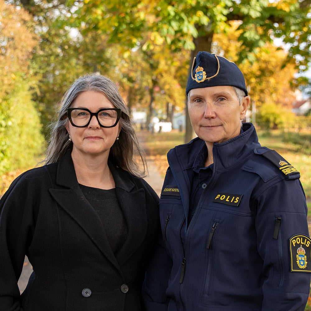 brottsförebyggande säkerhetssamordnare Anna Norén och kommunpolis Susann Hafström