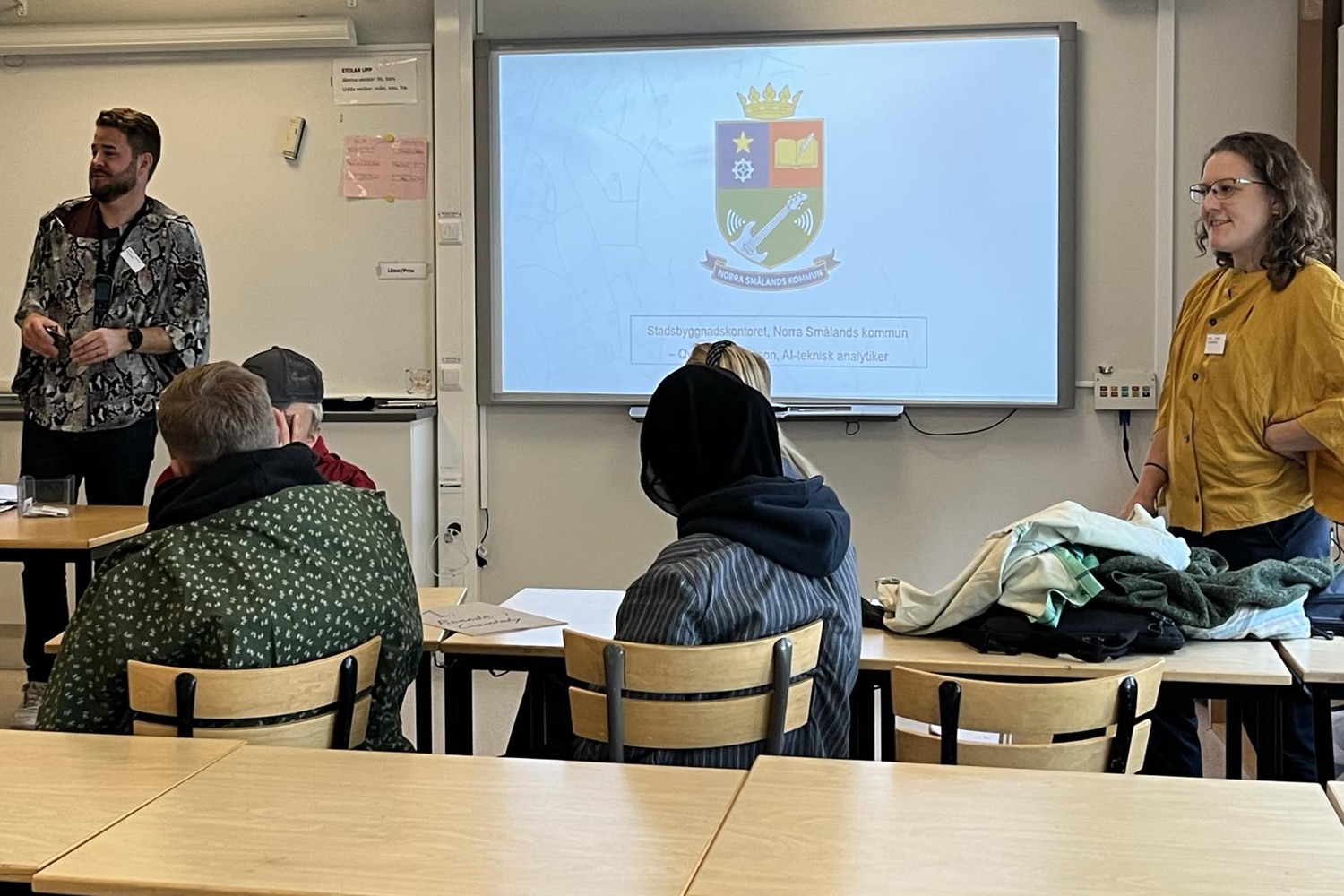 Presentation i klassrum.