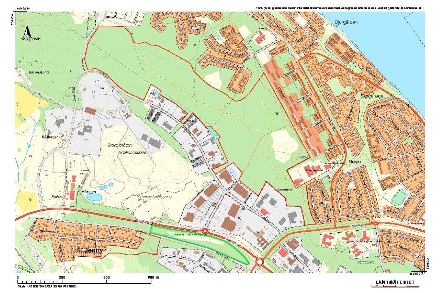 Karta över området som ska röjas.