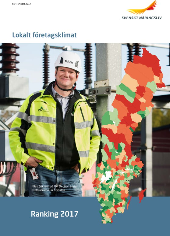 Framsida rankingdokument lokalt företagsklimat Svenskt Näringsliv 2017