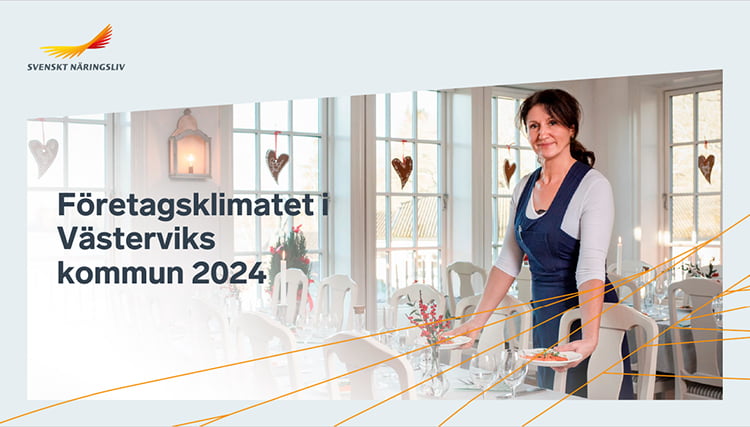 framsidan från Svenskt Näringslivs trycksak om företagsklimatet i Västerviks kommun 2024