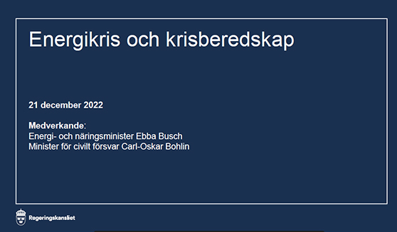 bild framsida presentation presskonferens elkris och krisberedskap 20221221