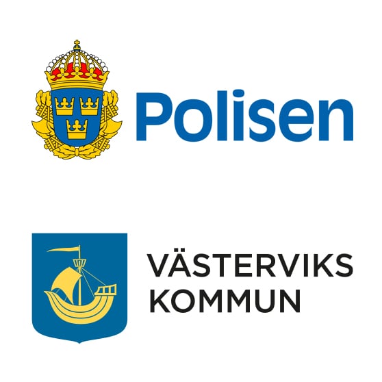 polisens och västerviks kommuns logotyper