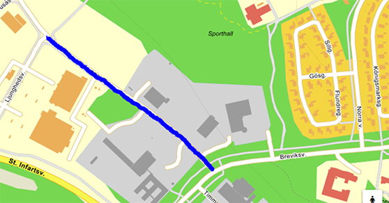 karta 2 avstängda gator Västervik Triathlon 2018
