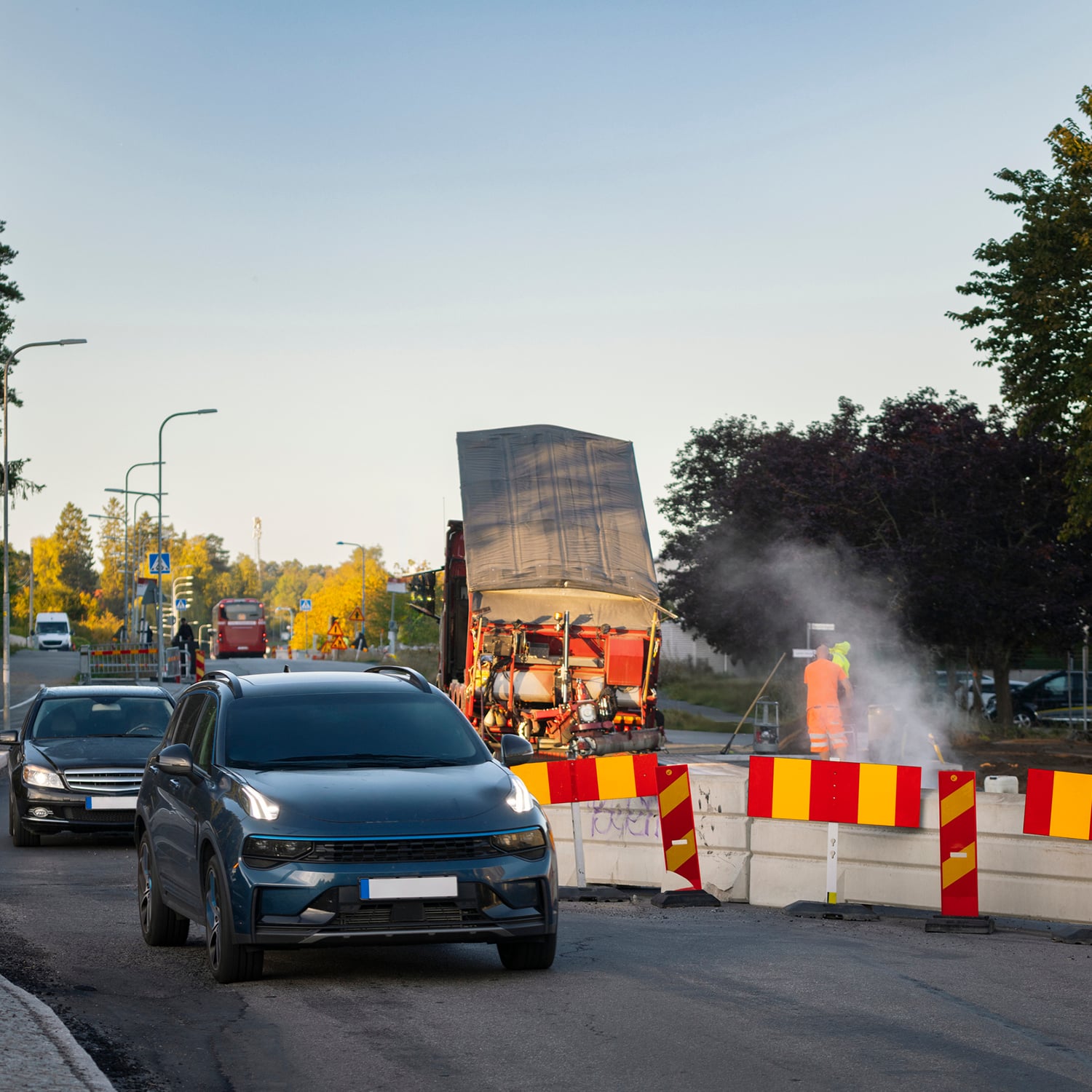 foto från ett tidigare asfalteringsarbete