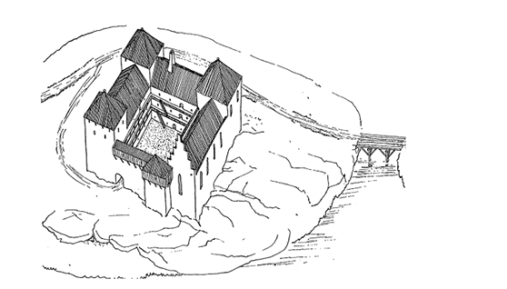 Skiss av Stegeholms slott