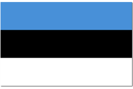 Bild på den estniska flaggan.