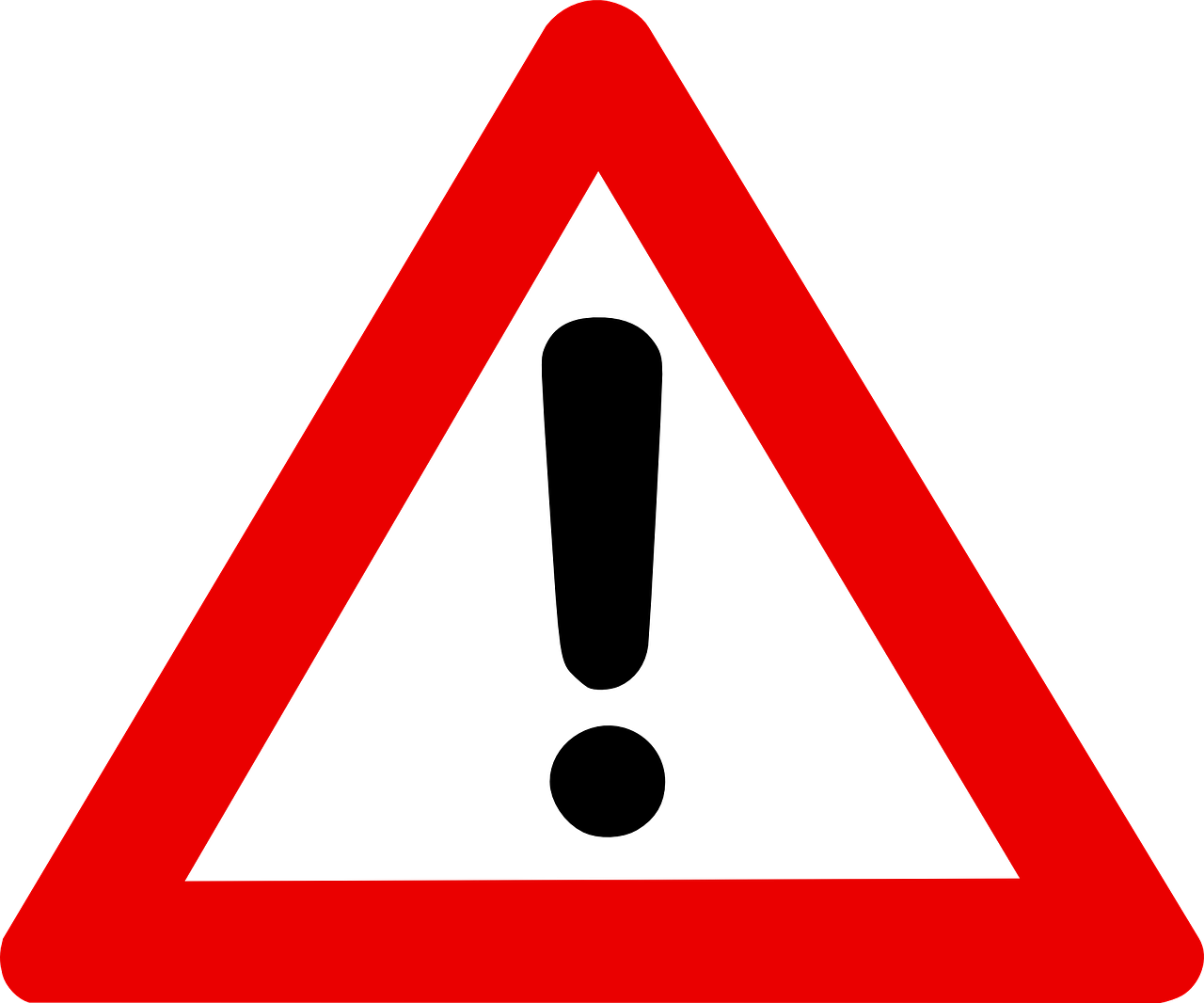 Bild på en varningsskylt